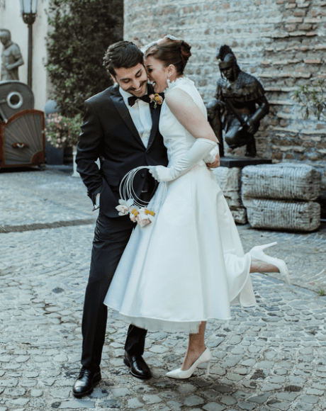 Niche Utama 1 Vintage Style Wedding Dress For Rome Real Wedding - Rock My Wedding