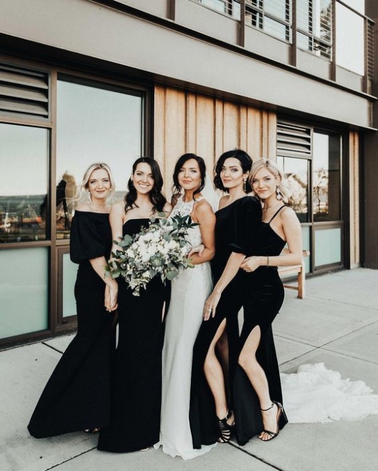 Elegant Ebony Elegance: 10 Stunning Black Bridesmaid Dresses To Wow Your Wedding Party